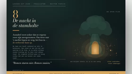 Lessen uit 2100 Hoofdstuk 8 · De nacht in de stamholte