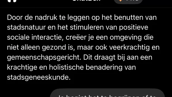 In gesprek met Chatbox AI over Stadsgeneeskunde