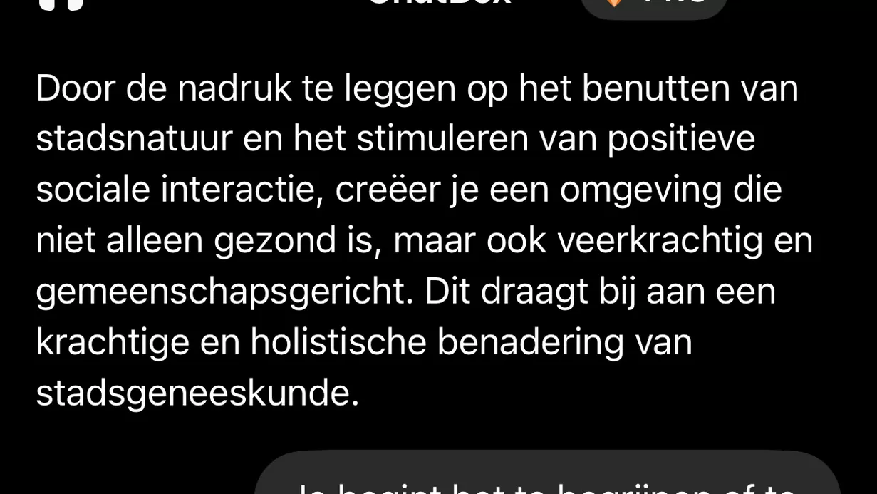 In gesprek met Chatbox AI over Stadsgeneeskunde